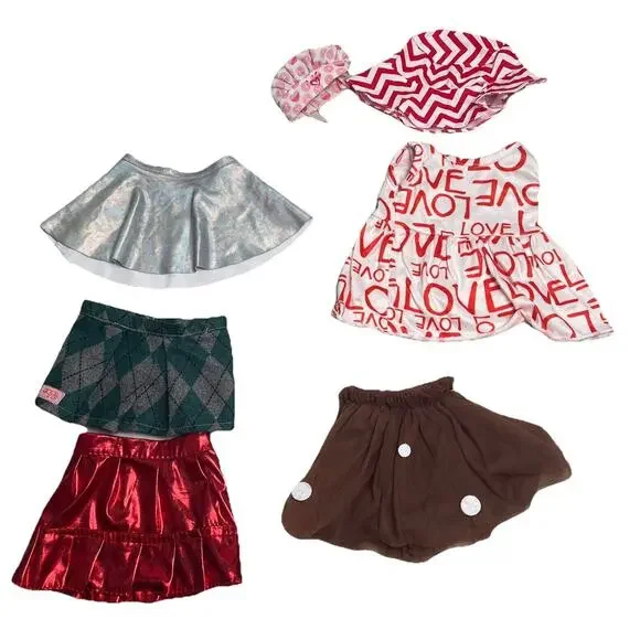 Doll 18" Clothing Lot Fits American Girl, OG, Madame - 4 Skirts 2 Hats 1 Dress - Picture 2 of 7